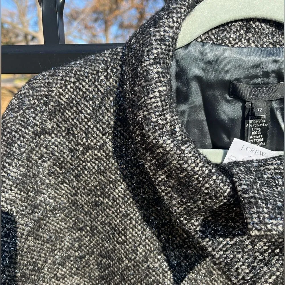 J Crew Collection Metallic Mohair Tweed Jacket NWT - Picture 5 of 13